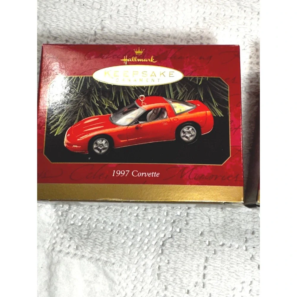 Hallmark Keepsake Ornament Lot 1997 Corvette & Tonka 1956 Suburban Pumper No 5